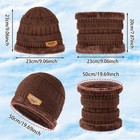 Suoundey 6pcs Kids Winter Beanie Hat Neck Warmer Scarf Kids  Black