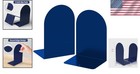 Rust-proof Set Of 2 Bookends With Non-slip Foam Pads - Ideal For Organizing