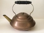 Antique Copper Brass Painted Black Wood Handle Coppercraft Guild Teapot Ma