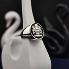Men s Sterling Silver Family Crest Signet Ring - Custom Heraldic Coat Of Arms