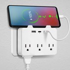 Us 6 Outlet Extender Surge Protector Multi Plug Wall Adapter Tap 1700j White