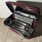 Vintage Samsonite Concord Burgundy Train Case With Mirror  Tray  And Key