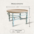 Rustic Farmhouse Round Coffee Table  French Country Vintage Center Table   31    