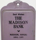 Vintage Egg Timer The Madison Bank Since 1885 Metal Wall Hanging Madison Kansas