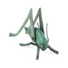 Hearth Cricket Good Luck Figurine Fireplace Mantel Solid Brass Green Verdigris