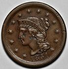 1851 Braided Hair Liberty Head Large Cent - Us 1c Copper Coin