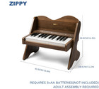New  Kids Piano Keyboard  25 Keys Digital Piano  Touch Sensitive Control  Walnut