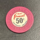 Vintage Fremont Casino   50 Cent Obsolete Poker Chip From Las Vegas Arodie Mold