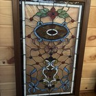 Stained Glass Panel Decorative Art Frame Victorian Design