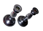 Vintage Heavy Stainless Steel Candle Holders 6 Inches Tall