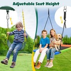 660lb 7 3ft Tall Heavy Duty Metal Swing Set For Outdoor With 3 Adjustable Swings
