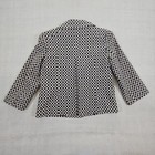 Rafaella Geometric Blazer Coat Jacket Women s Size 10 Black   White Old Money