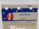 Vintage Fibre-craft Fcm Ladybugs Craft Embellishments No  7593 - 5 Pieces