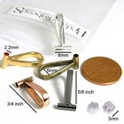 5 Plated Brass Horizontal Brooch Converters Change Brooches   Pins To Pendants