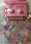 Hello Kitty Necklace And Earring Set Vintage Pastel Beaded 2009 Sanrio Rare New
