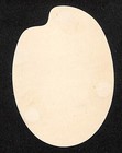 Blank Victorian Trade Card - Artist s Palette Shaped W  Child Portrait   Gilt