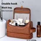 Leather Cosmetics Storage Bag Travel Toiletry Bag Portable Men s Business Simpli