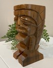 Vintage 6    Inch Tiki Hand Carved Wood Statue Hawaiian Polynesian Monkey Pod