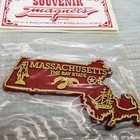 Vintage Souvenir State Refrigerator Magnet Lot 5pc In Ma Mi Nh Vt Usa - New