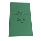 Order Of The Rainbow For Girls Ritual Book Vintage Masonic Ephemera Ribbons 1948