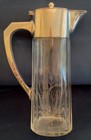 An Art Nouveau Silver Plate Mounted Cut Glass Claret Jug C 1910