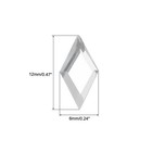 100 X Acrylic Flat Back Diamond Gems 12x6mm Artificial Rhinestone White