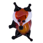 Miniature Tiny Lampwork Flame Hand Blown Glass Laying Orange Fox Figurine New