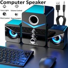 Usb Computer Speakers System Stereo Bass Subwoofer Led For Desktop Laptop Pc Hot