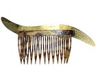 Vintage Riviera France Gold Wavy Top Tortoise Shell Celluloid 13 Teeth Hair Comb