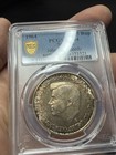          1964 Sharjah John F Kennedy Commemorative 5 Rupees Pcgs Ms64 Nice Toning