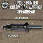 Colombian Warrior Spearhead   Nylon Sheath Sk5 High Carbon Steel Blade 10 3 4 