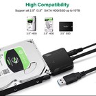 Usb 3 0 To Sata Iii Adapter For 2 5  3 5  Ssd Hdd Hard Drive With 12v 2a Power