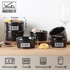 Yachi Black Ramekins 8oz 4 15 Inch Set Of 6 Ceramic Oven Safe