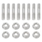  8 Sets M8x1 25 Double Headed Bolt Nut Set 42mm Exhaust Manifold Stud Nut 