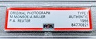 1956 Marilyn Monroe   Arthur Miller  power Couple  Type 1 Original Photo Psa