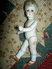 Antique 4   All Bisque  6-pc  Swivel Neck  Glass Eyes  Mignonette Dollhouse Doll