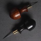 Leather Craft Ebony  Handle Sewing Tools Round Diamond Hexagon Awl Diy