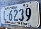 Harder 2 Find 1950 51 Gila  Arizona License Plate L 6239  Mvd Clear Guarantee 