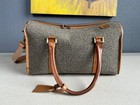Vintage Hartmann Luggage Tweed   Leather Cosmetic Case Duffle Shoulder Bag
