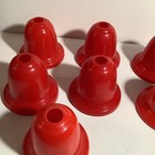 Set Of 7 Replacement Red Plastic Bells For Christmas String Lights 3  X 3 5 