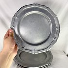 Vintage Rwp Wilton Armetale Country French Mt  Joy Pewter Plates 10 5    Set Of 4