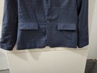 Zara Jacket Boys 13 14 Blue Blazer Suit 2 Button Plaid Dress Preppy Lined Solid