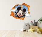 Mickey Wall Decal - Mickey 3d Wall Sticker Removable Vinyl For Nursery Decor