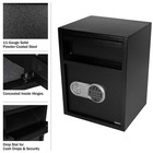 Electronic Safe Deposit Box Drop Safe With Digital Keypad And 2 Keys  Black