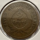 1868 Two Cent Piece Us 2c Coin - Vf Detail  u102 