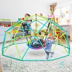 10ft Climbing Dome Climber Set Jungle Gym W  Saucer Swing Birthday Gift For Kids