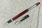 Burgundy Snorkel Clipper  1st Yr Gold Snorkel Tube  Palladium Nib  Smooth Med Pt