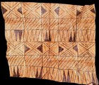 Vintage Samoan Bark Cloth Large Siapo Tapa 60 x 67  Pacific Islander Art  Read