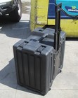 Skb 8 Space Rolling Roto Rack Case W  Wheels   Pull Out Handle Waterproof 8ru 8u