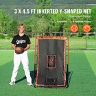 Baseball And Softball Rebounder Net 3 5x4 5 Ft 2-in-1 Switch Hitter Pitch